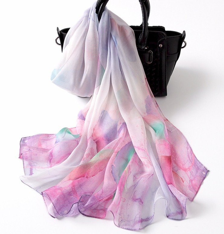 Silk scarf as an accessory